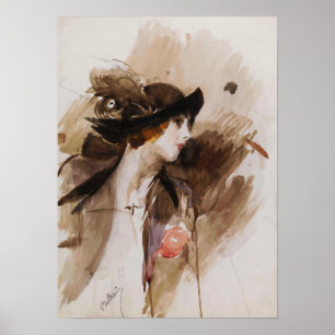Poster Boldini - Mulher Vestindo Um Chapéu 1905