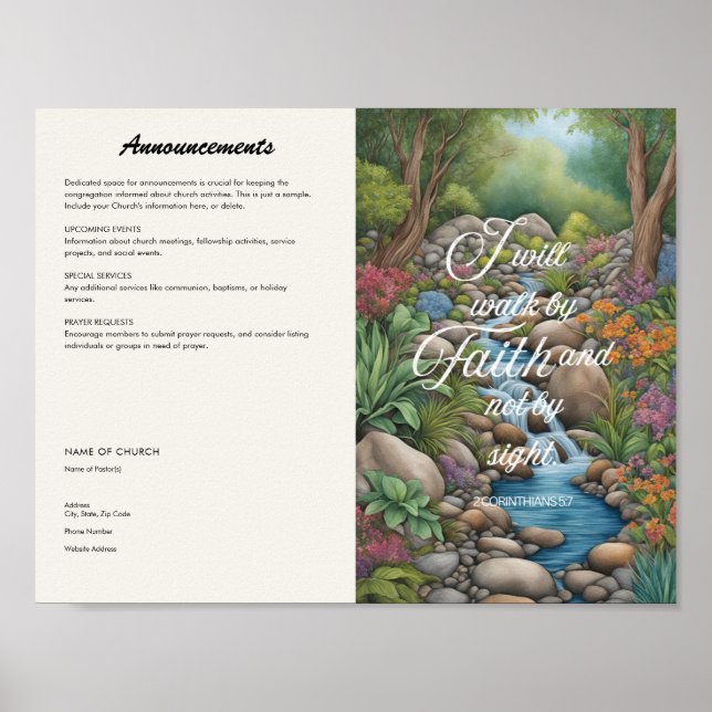 Poster Boletim da Igreja (Frente)