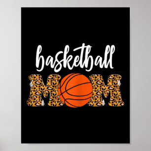 Poster Boletim de basquetebol Mamãe Fofo Leopardo Bonito 