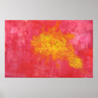 Boletim de Peixe Amarelo Abstrato vermelho