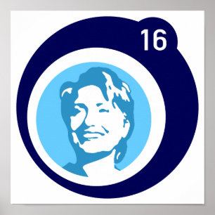 Poster bolha azul de hillary clinton