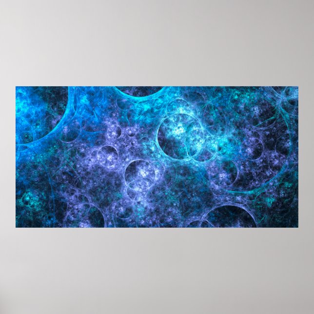 Poster Bolha azul de textura de fundo (Frente)