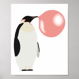 Poster Bolha Borracha de Goma Pinguim