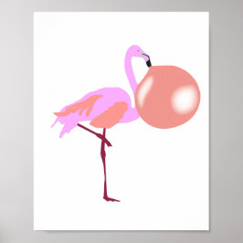 Poster Bolha de Boca-Boca Goma Flamingo