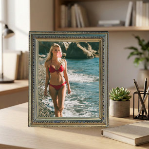 Poster Bolha de Goma Praia Garota Costa Verão Arte de Par