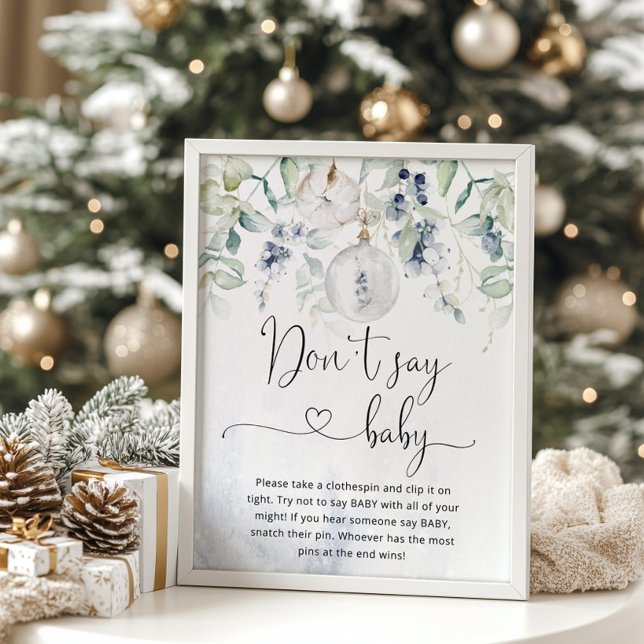 Poster Bolha de Natal Não diga jogo de bebês (Criador carregado)