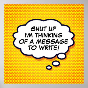 Poster Bolha de Pop de Arte Personalizada do Livro em Qua