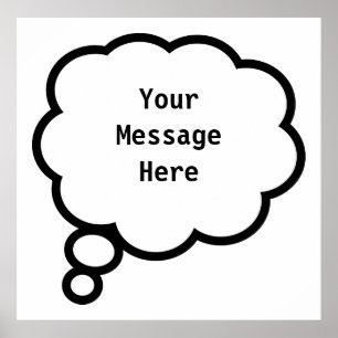 Póster Bolha do pensamento, YourMessageHere