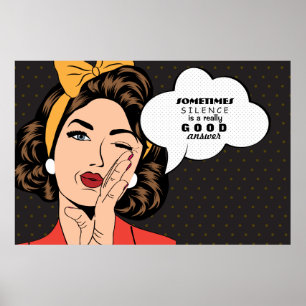 Póster Bolha inspirador do discurso da mulher retro do
