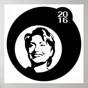 Póster bolha preta de hillary clinton