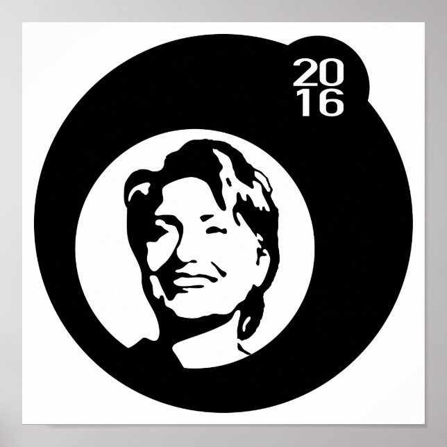 Póster bolha preta de hillary clinton (Frente)