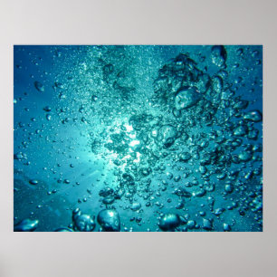 Poster bolhas de ar-230014 BOLHAS DE ÁGUA OCEANO SUBÁGU