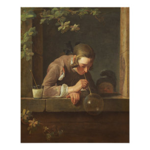 Póster Bolhas de sabão, C. 1733 - 34 (óleo em canvas)