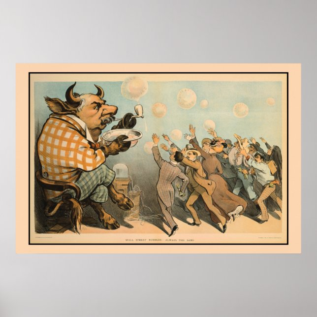 Poster Bolhas de Wall Street, sempre a mesma (Frente)