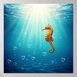 Poster Bolhas em Forma de Coração