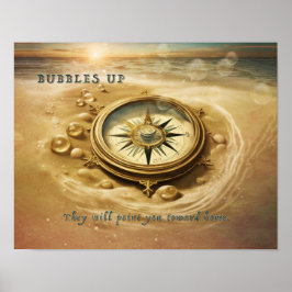 Poster Bolhas Para Cima -