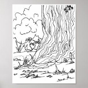 Poster - Bolhas sob uma árvore