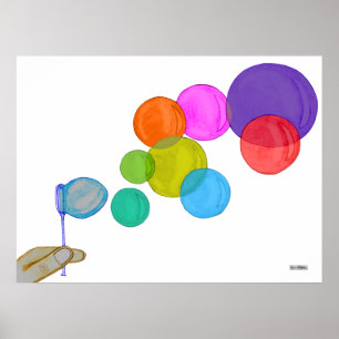 Poster Bolhas sopradoras (Arco-íris)