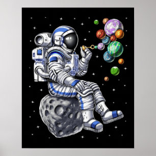 Poster Bolhas sopradoras de astronauta