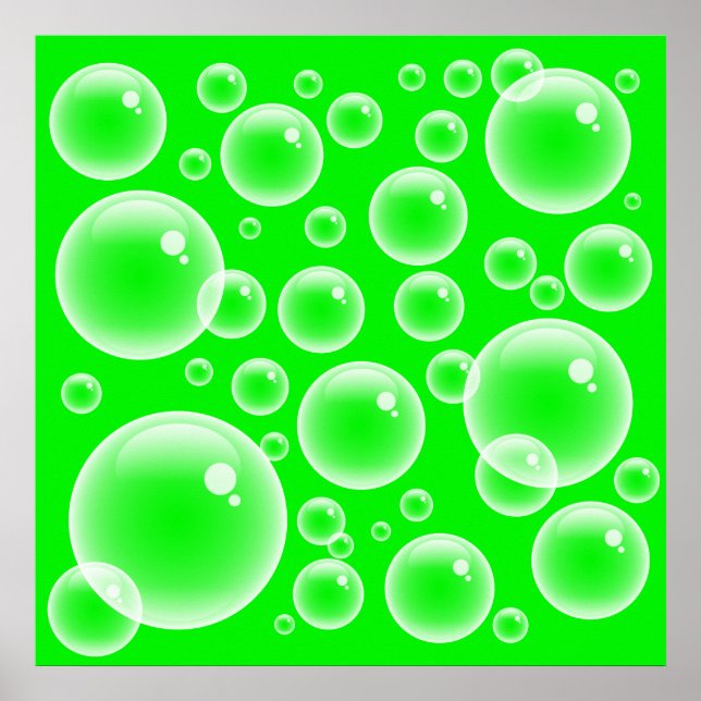 Poster Bolhas Verdes (Frente)
