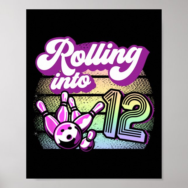 Poster Boliche A Cair No Aniversário De 12 Boliches (Frente)