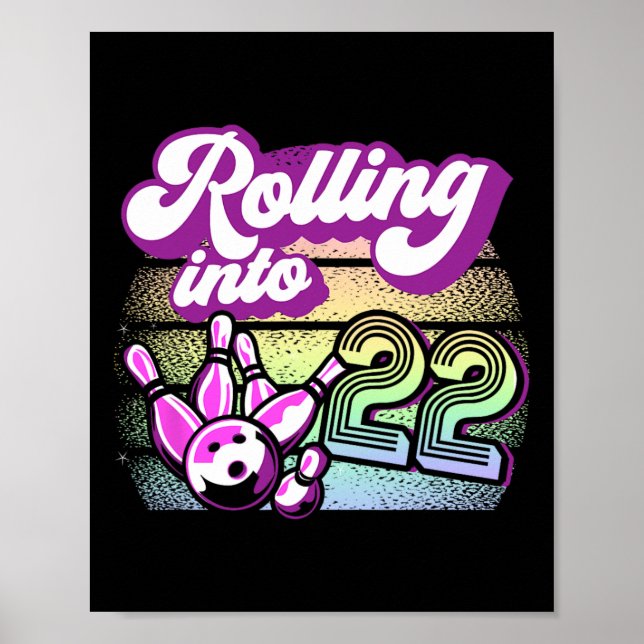 Poster Boliche A Cair No Aniversário De 22 Boliches (Frente)