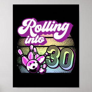 Poster Boliche A Cair No Aniversário De 30 Boliches