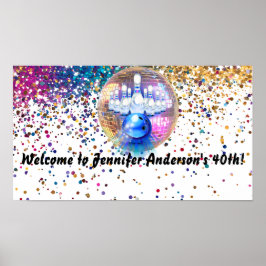 Poster Boliche Colorida da Disco 1985