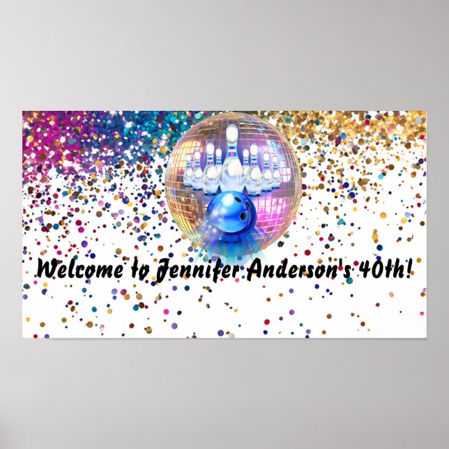 Poster Boliche Colorida da Disco 1985 (Frente)