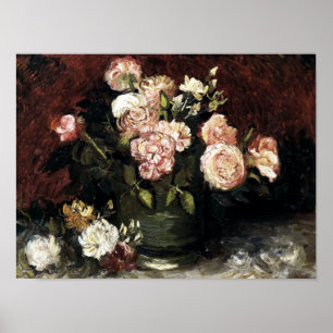 Poster Boliche com Peonies e Rosas - Gogh