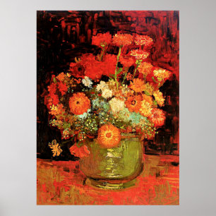Poster Boliche com Zinnias por Vincent van Gogh,