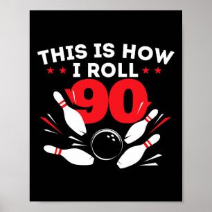 Poster Boliche De Aniversário Com Mais De 90 Anos