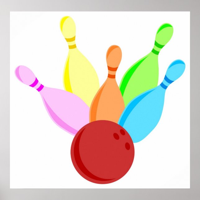 Póster Boliche de dez pinos (Frente)