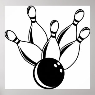 Poster Boliche de dez pinos