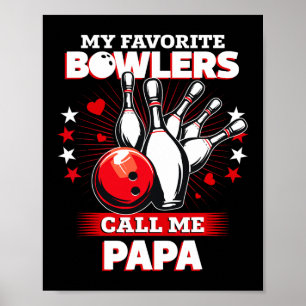 Poster Boliche Engraçada Bowler Meu Bowler Favorito Me Ch