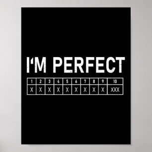 Poster Boliche Engraçado, eu sou perfeito jogador 300