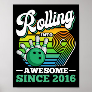 Poster Boliche Enrolando Em 9 Anos Garoto 9t