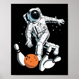 Poster Boliche Espacial Astronauta Boliche Astronauta Leg