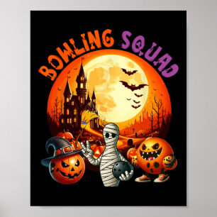 Poster Boliche Esquadrão Halloween Equipamento De Horror 