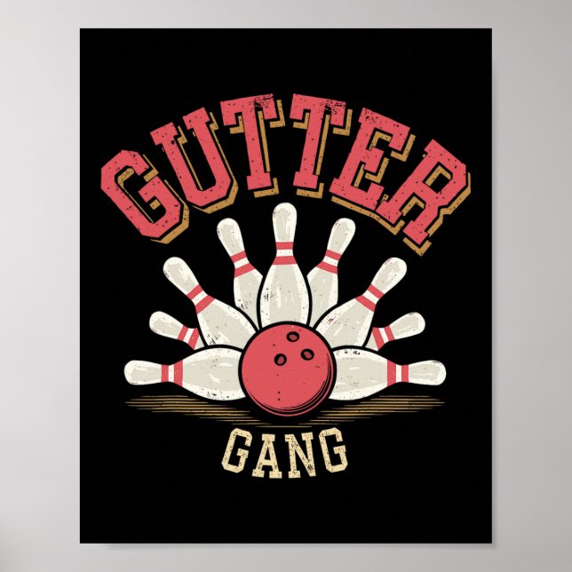 Poster Boliche Gutter Gang (Frente)