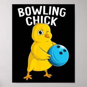 Poster Boliche Pintinho Engraçadas Mulheres Boliches Boni