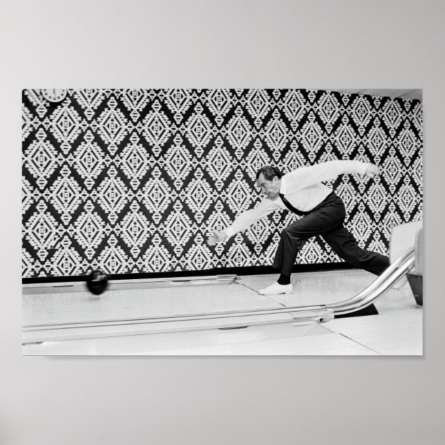 Poster Boliche Richard Nixon - 1971 (Frente)