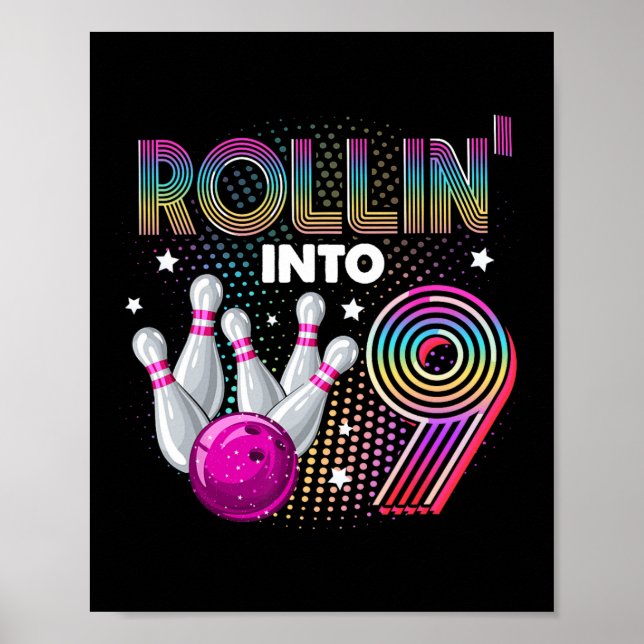 Poster Boliche Rollin no 9 9º aniversário (Frente)
