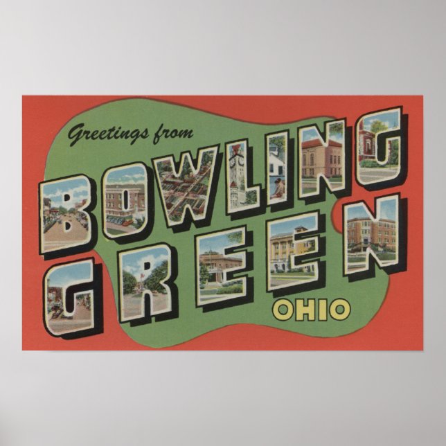 Poster Boliche Verde, Ohio - Cenas com Letras Grandes (Frente)