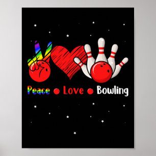 Poster Boliches de Amor pela Paz Camarão Boliche de Mulhe