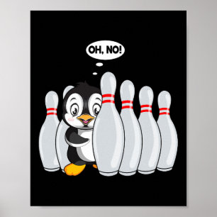 Poster Boliches Engraçadas Em Pinguim Cujo Pinguim É Para