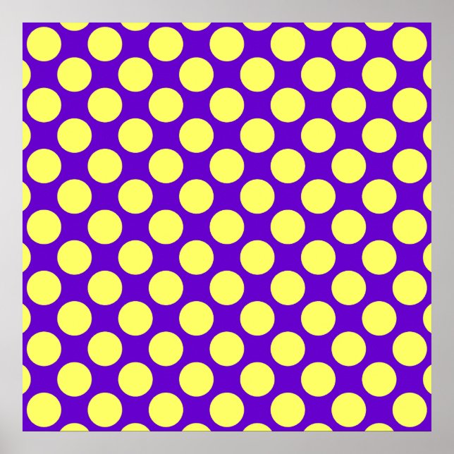 Póster Bolinhas amarelas com STaylor de fundo roxo (Frente)