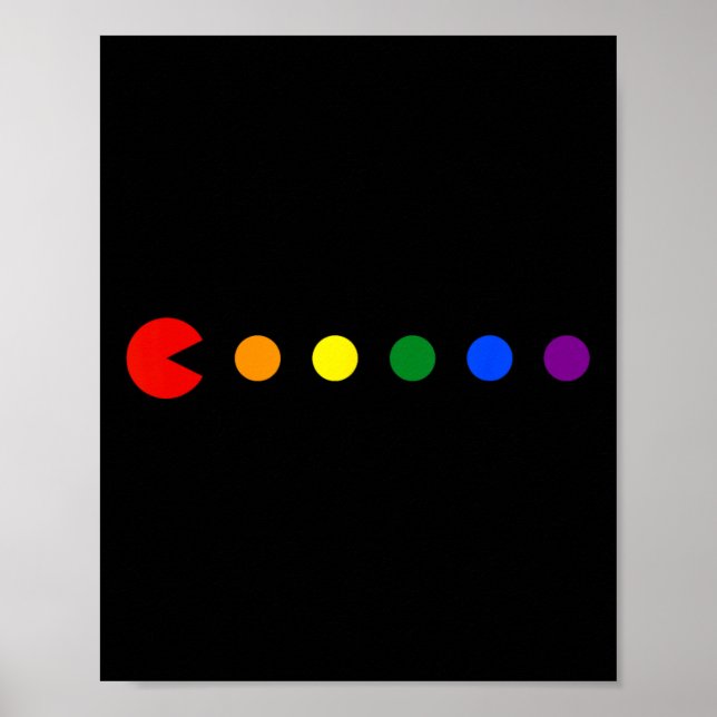 Poster Bolinhas Arco-Íris Mês Lgbtq Ally (Frente)