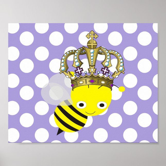 Póster Bolinhas Frameável da Rainha Bee (Frente)