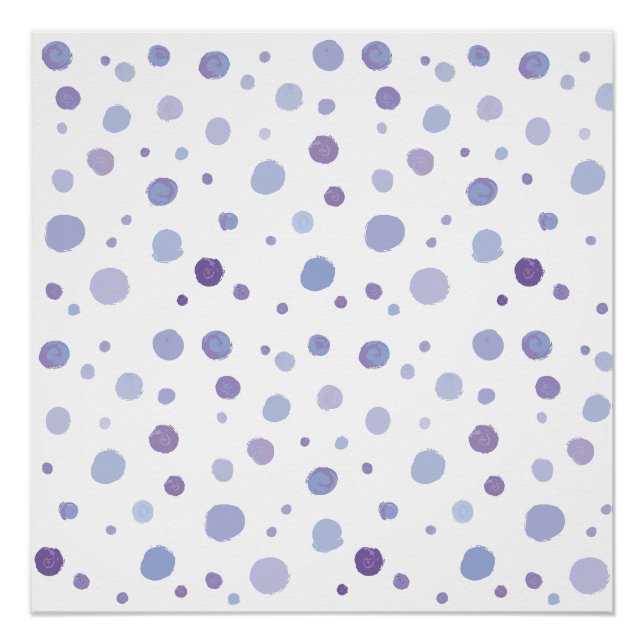 Póster bolinhas pintadas à mão (Frente)